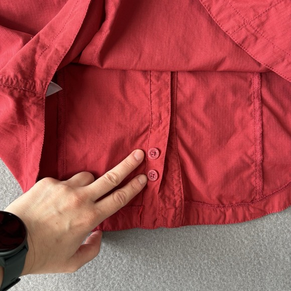 Columbia Omni Dry GRT Women's S Red Long Sleeve Button Down Shirt Outdoor Hiking - Picture 16 of 16